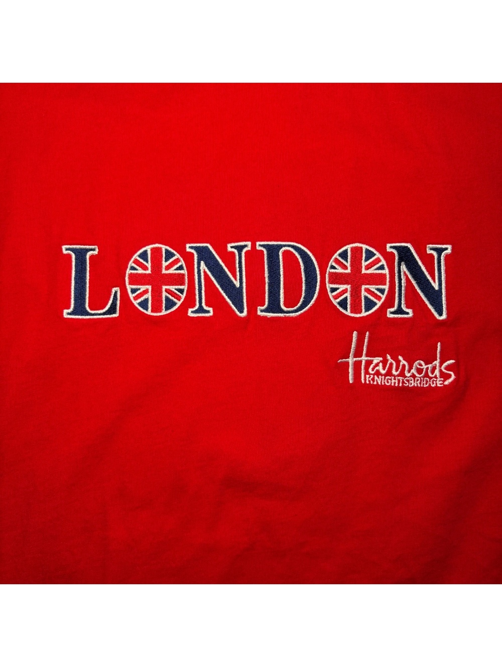 Harrods Knightsbridge London Embroidered T-shirt Tourist Streetwear Vintage